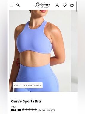 Buffbunny Curve Sports bra Azul XXXL